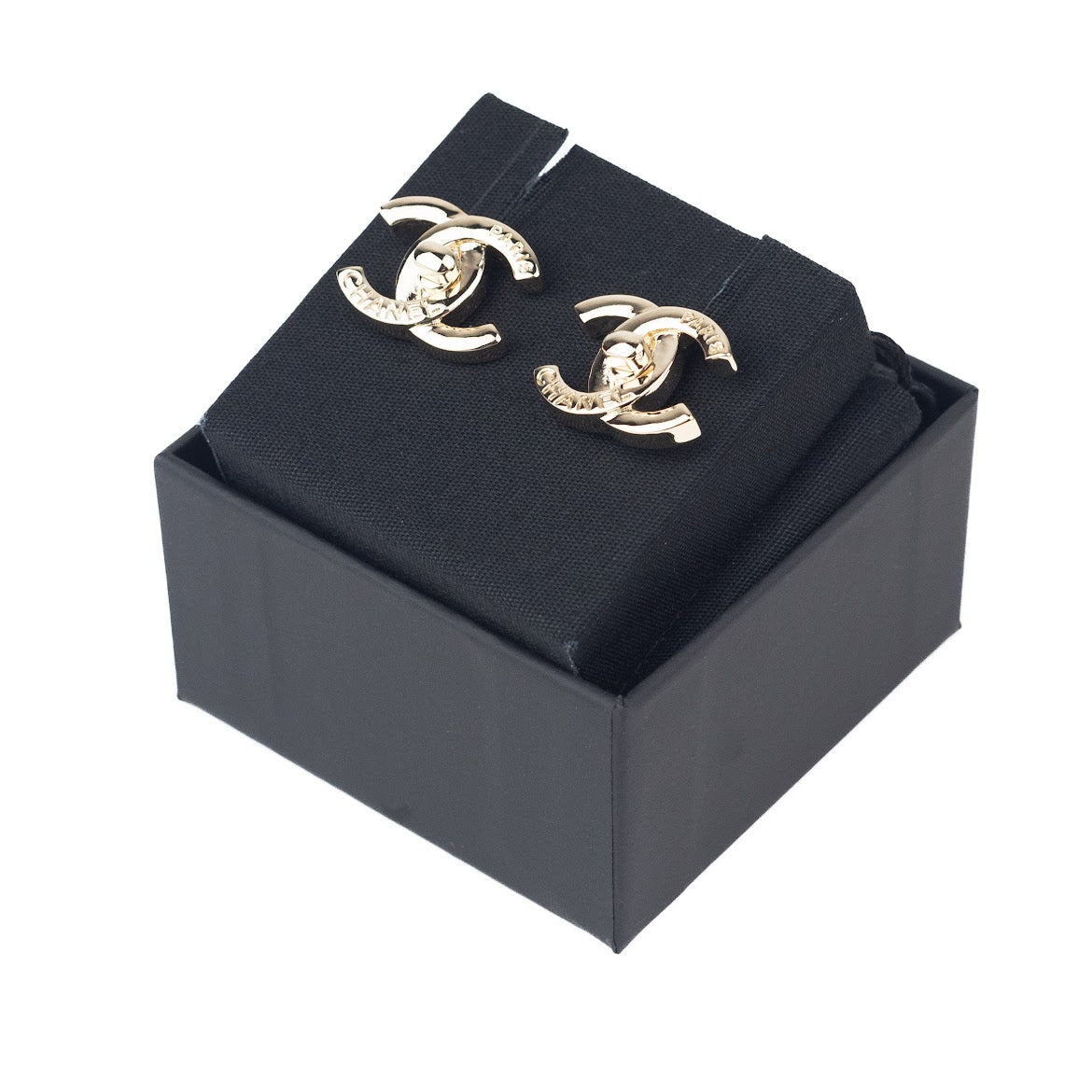 Chanel CC Golden Earrings