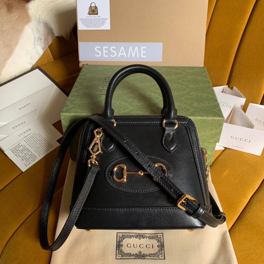 Luxury Gucci Horsebit 1955 Mini Top Handle Bag