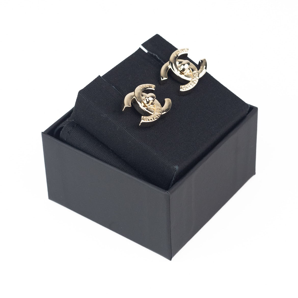 Chanel CC Golden Earrings