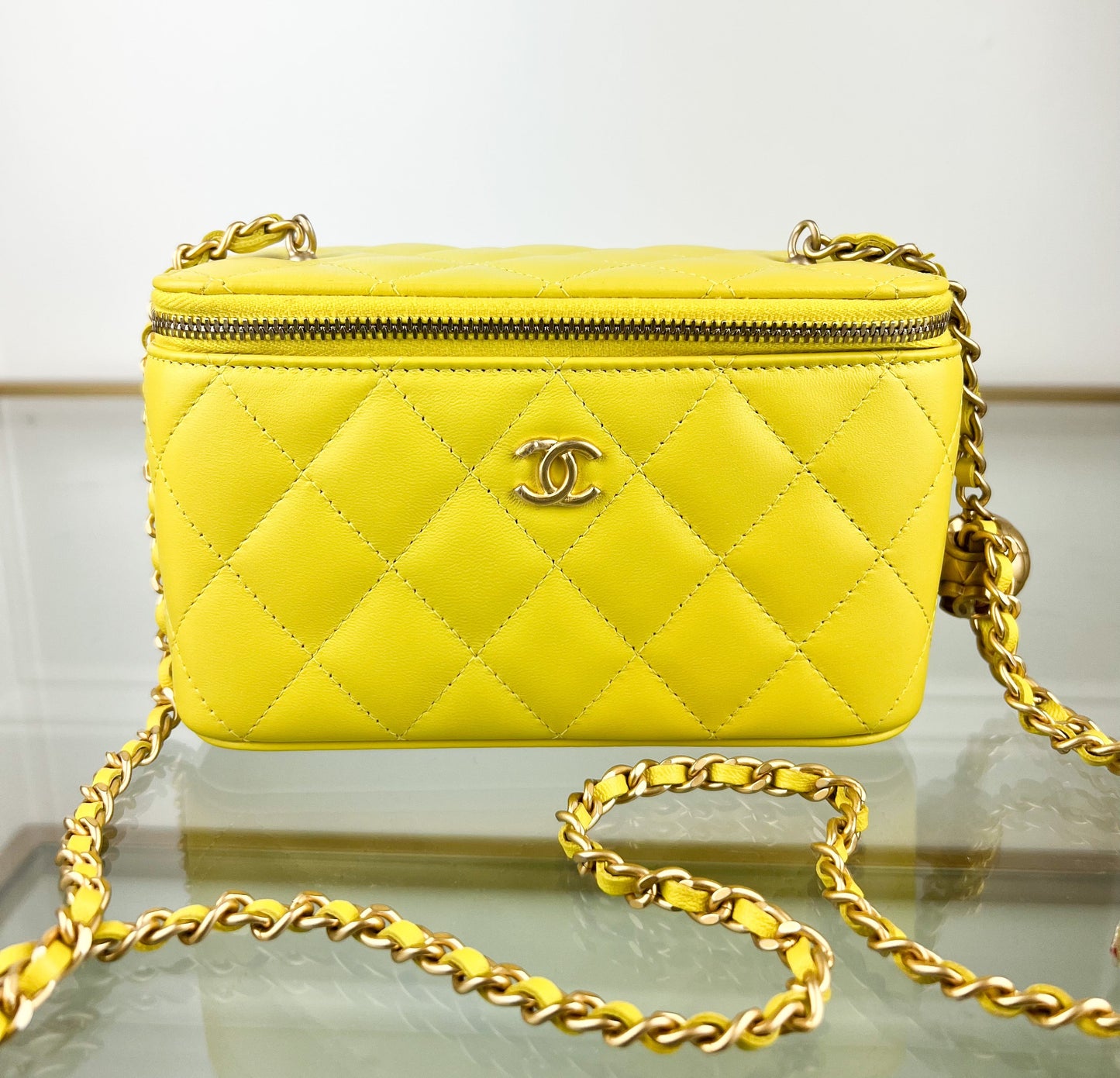 Chanel Pearl Vanity Case with Chain
