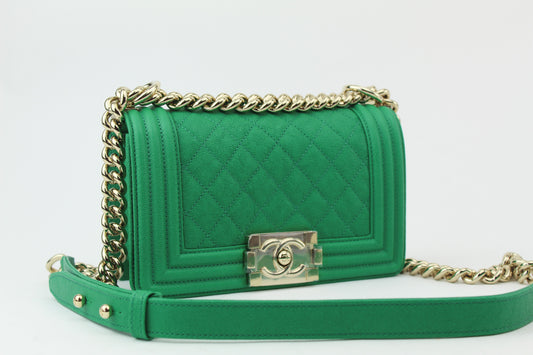 Chanel Small Boy Bag Green