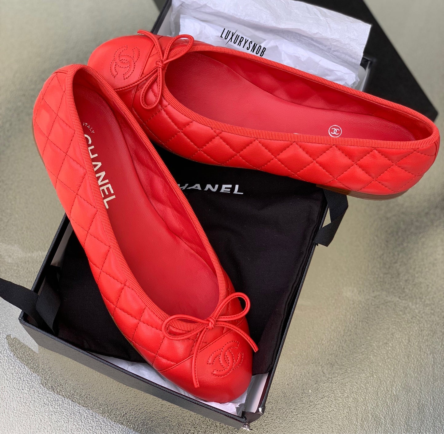 CHANEL BALLERINA FLATS SIZE 39.5