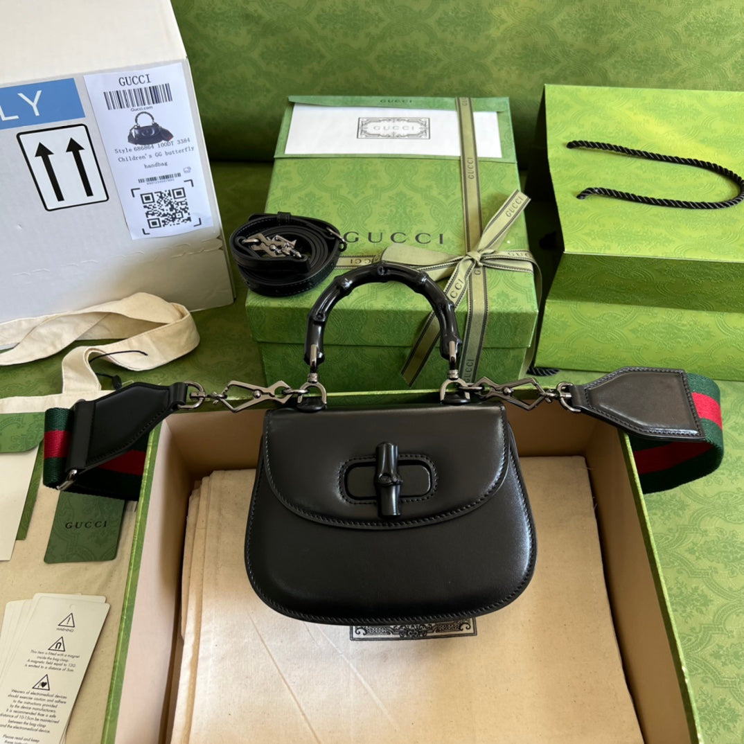 Luxury Gucci Small Top Handle Bag With Bamboo