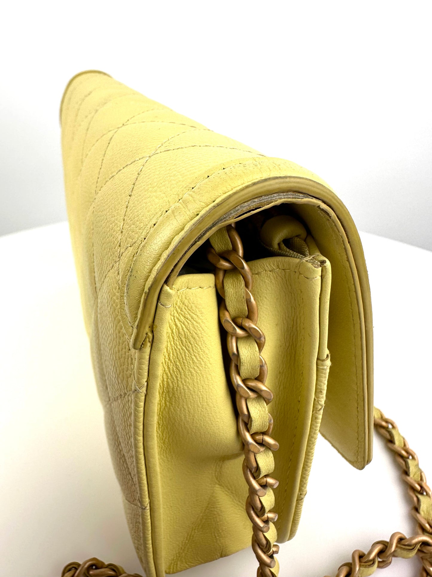 Chanel Wallet on Chain in Yellow