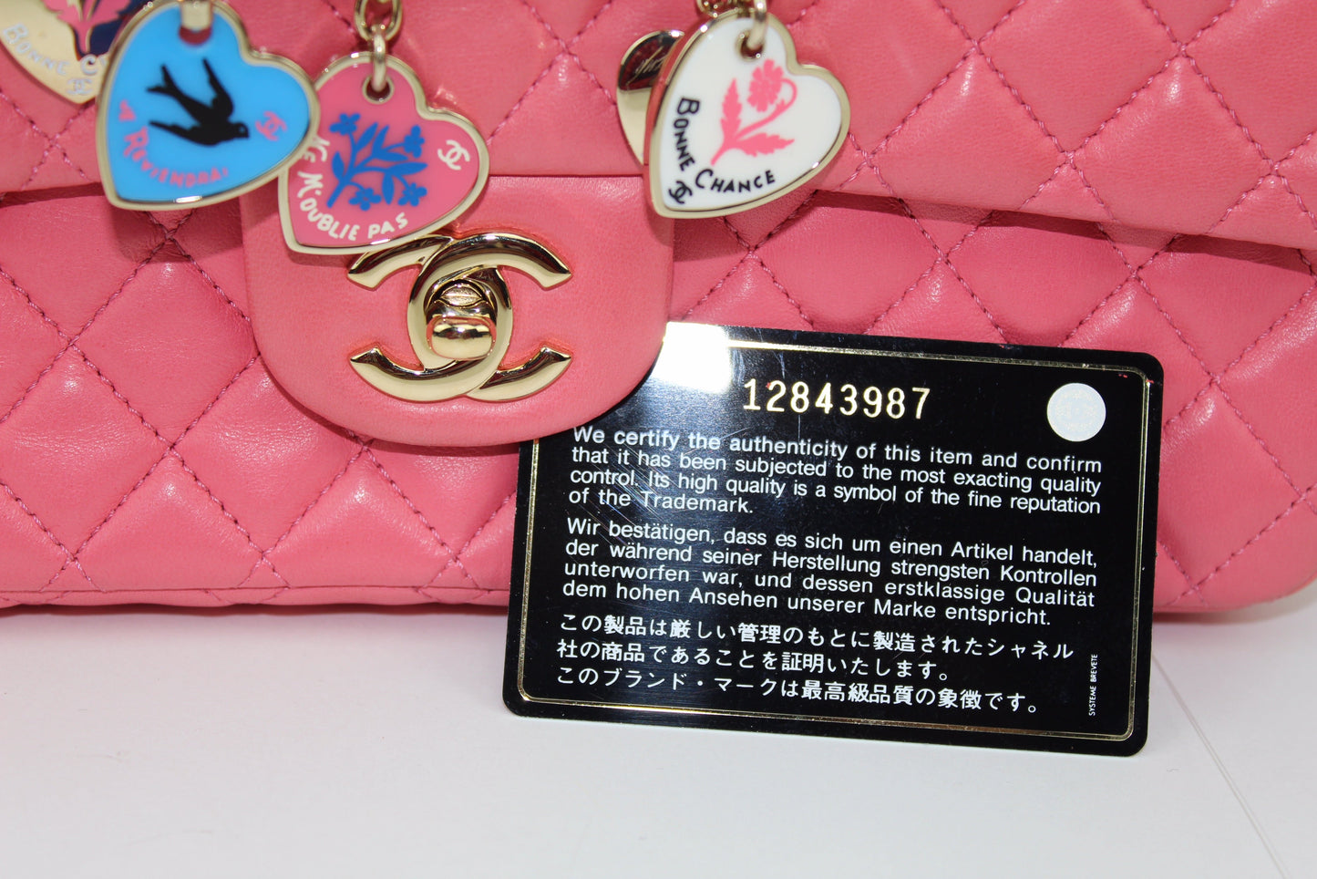 CHANEL SMALL LAMBSKIN FLAP BAG IN PINK