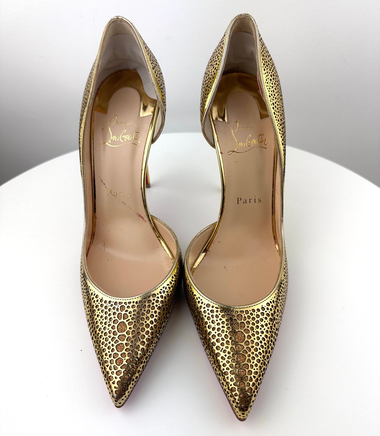 Christian Louboutin Gold Metallic Iriza