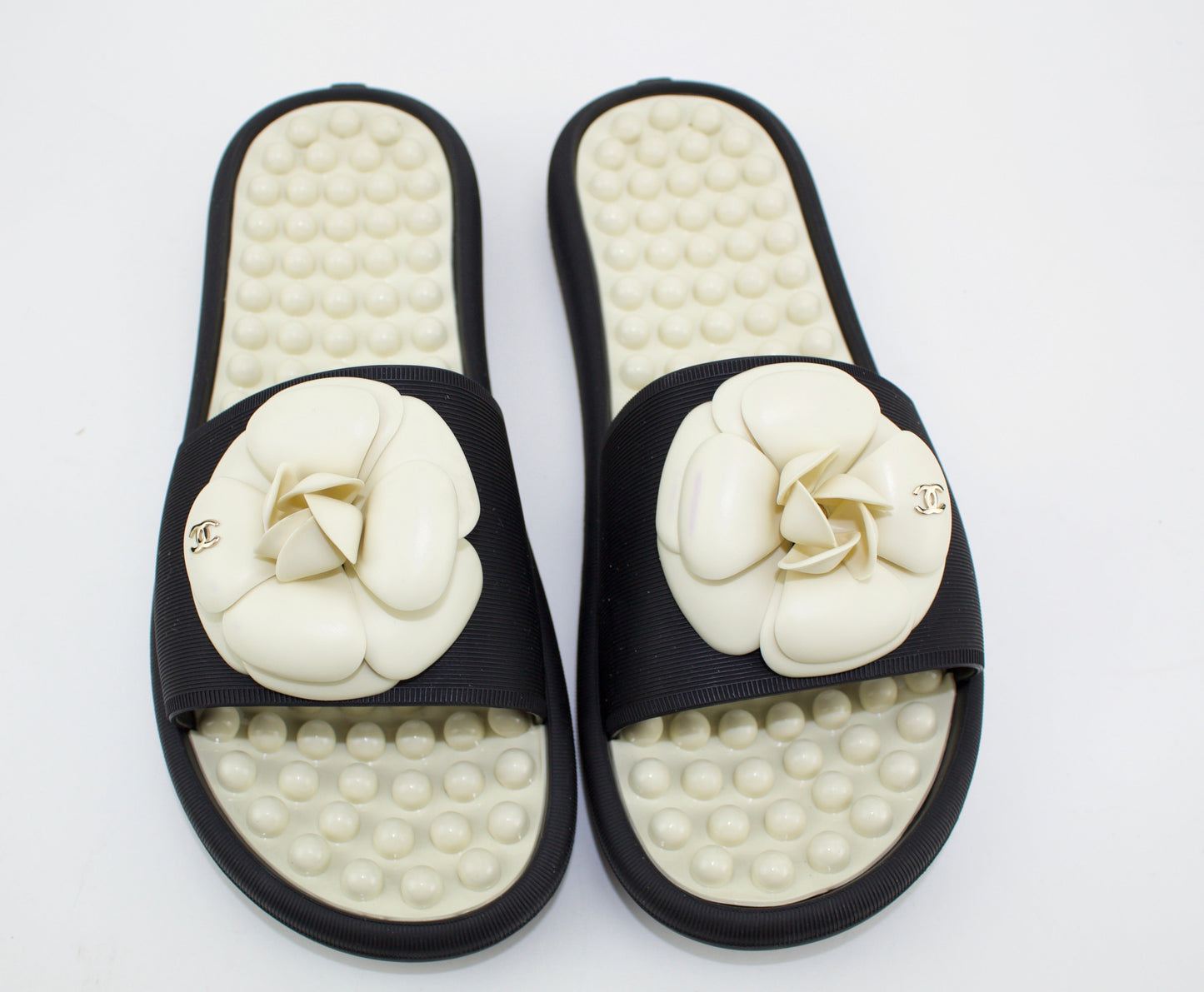 CHANEL CAMELLIA POOL SLIDES