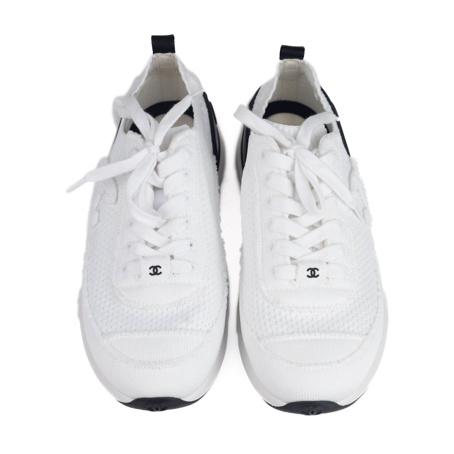 Chanel CC Logo Knit Trainers