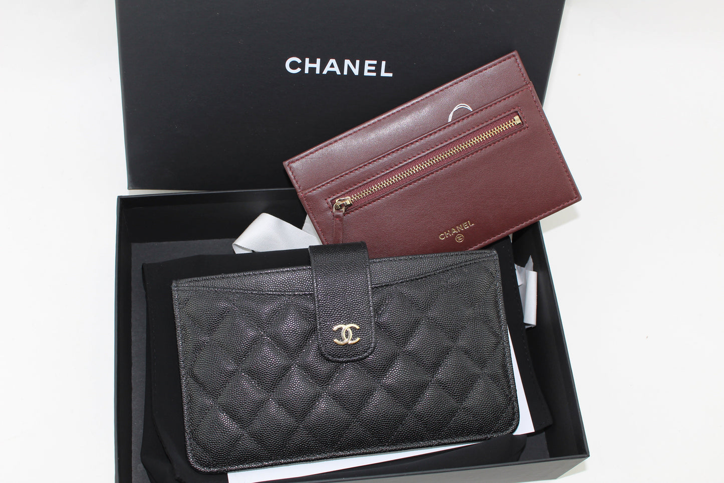 CHANEL CAVIER POUCH WITH CARD HOLDER