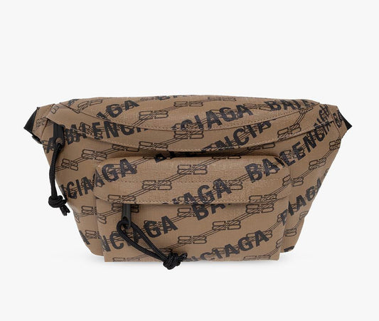 Balenciaga Natural Beige Signature Bb Monogram Waist Bag