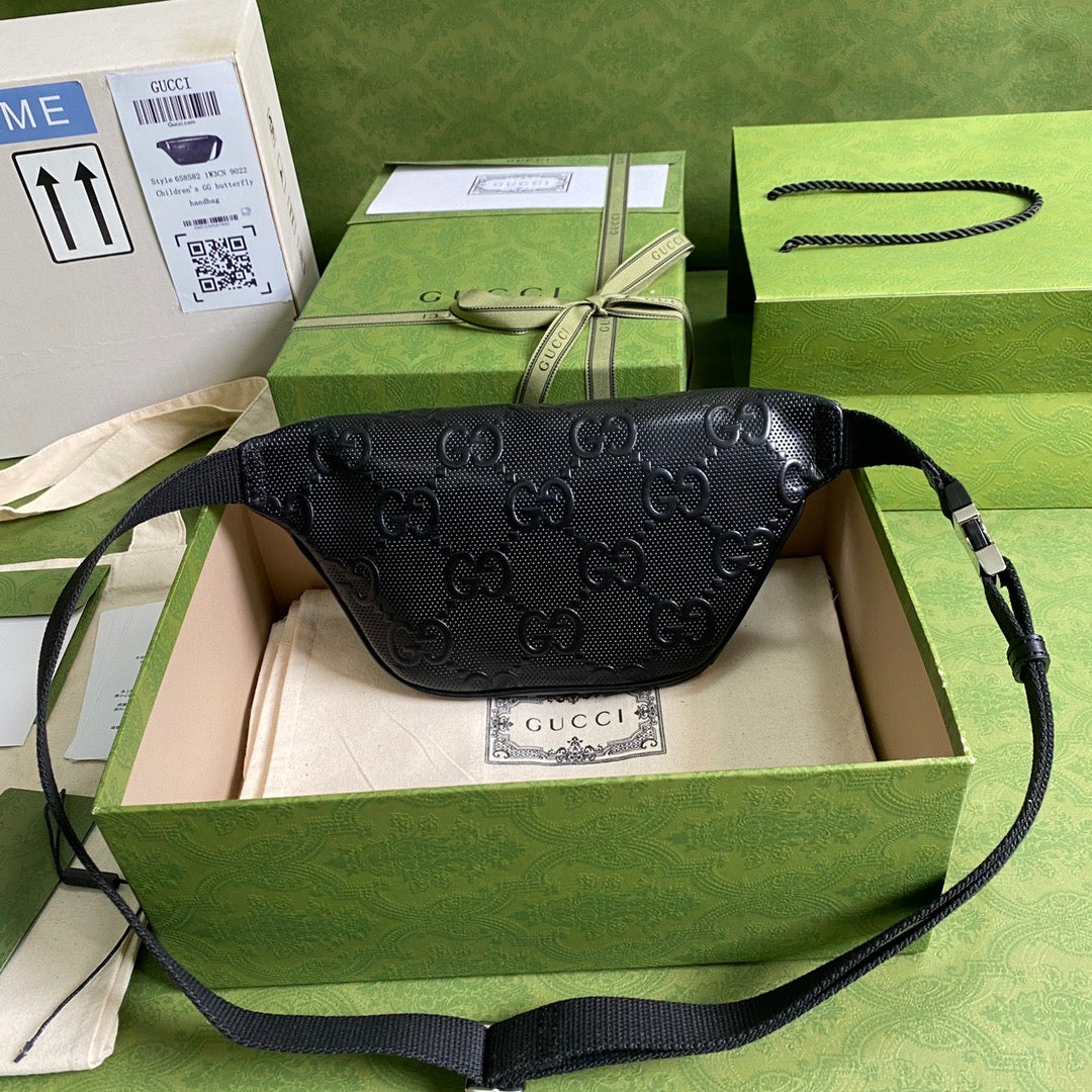 Luxury Gucci GG Embossed Belt Bag