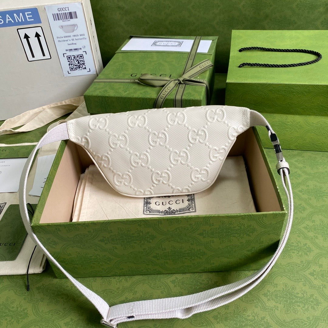 Luxury Gucci GG Embossed Belt Bag