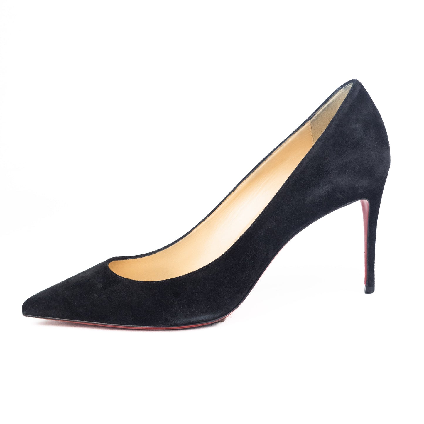 Christian Louboutin Kate 85 Velour Heels in Black