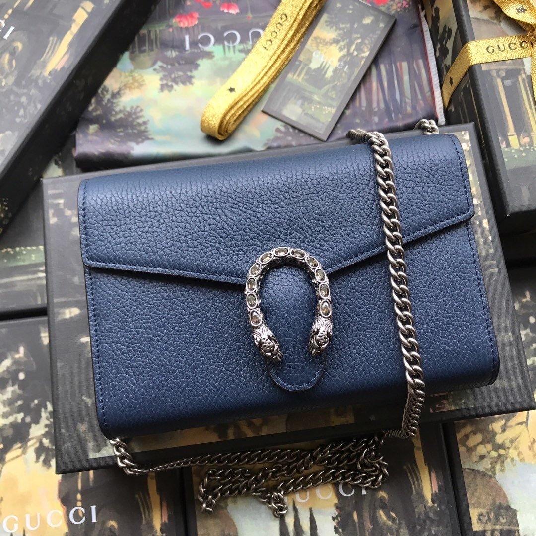 Luxury Gucci Dionysus Leather Mini Chain Bag