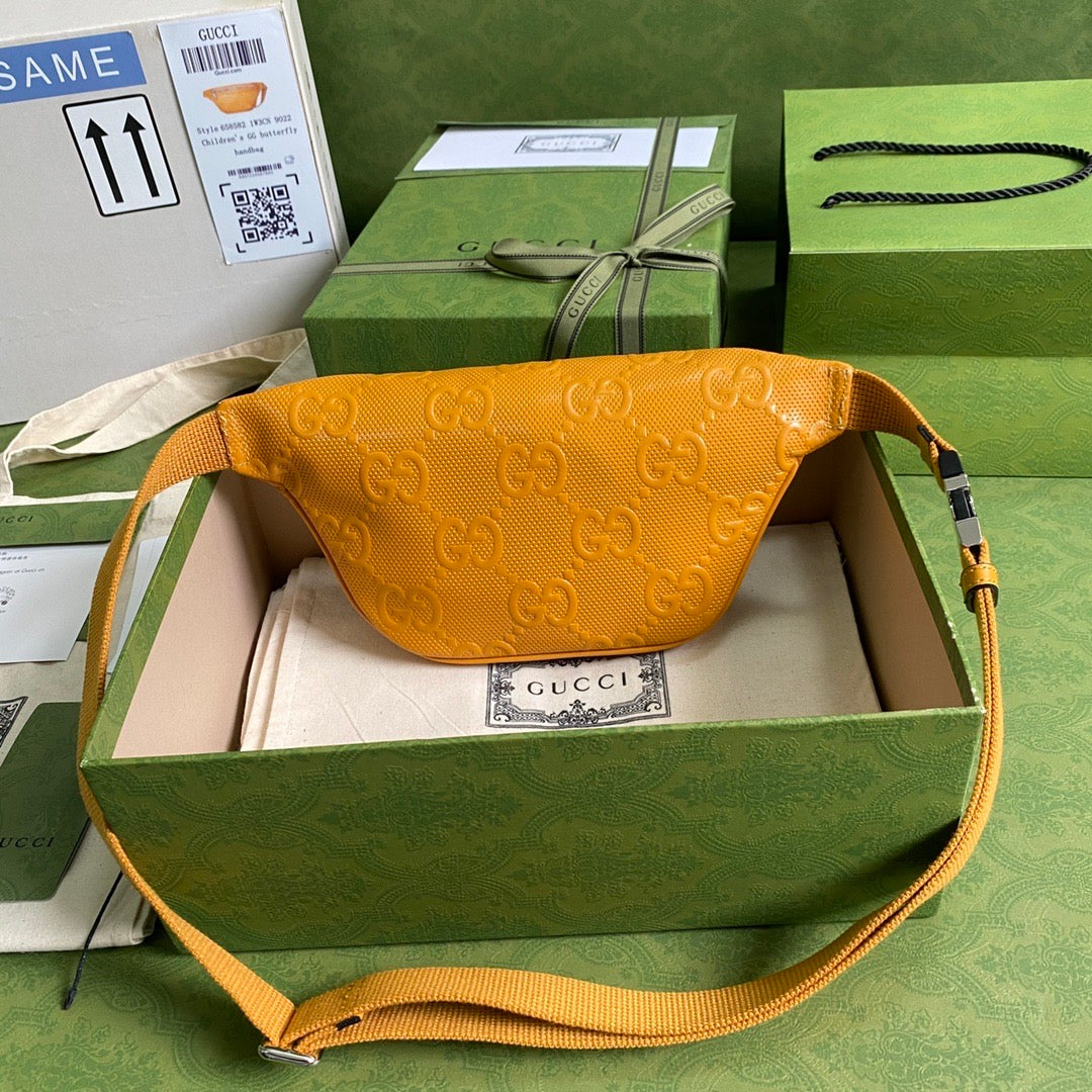 Luxury Gucci GG Embossed Belt Bag