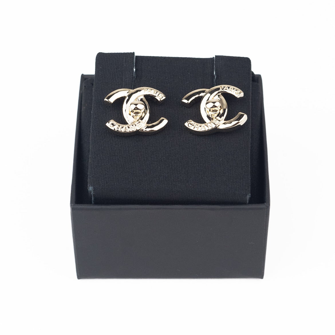 Chanel CC Golden Earrings
