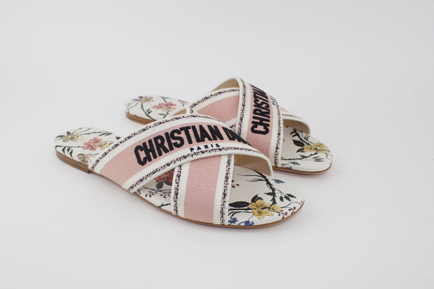 CHRISTIAN DIOR CRISS CROSS DWAY SLIDES