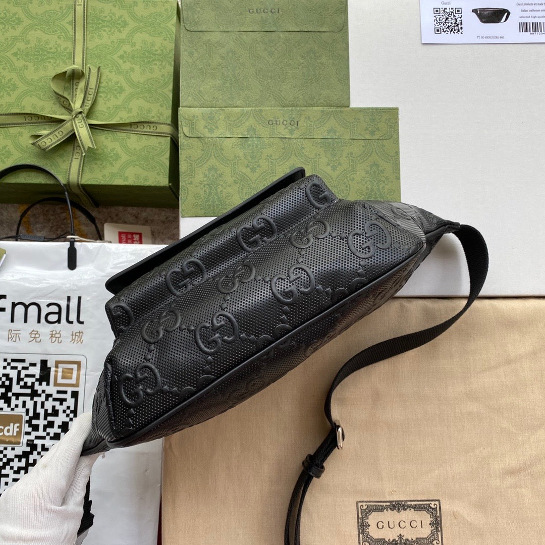 Luxury Gucci GG Embossed Belt Bag