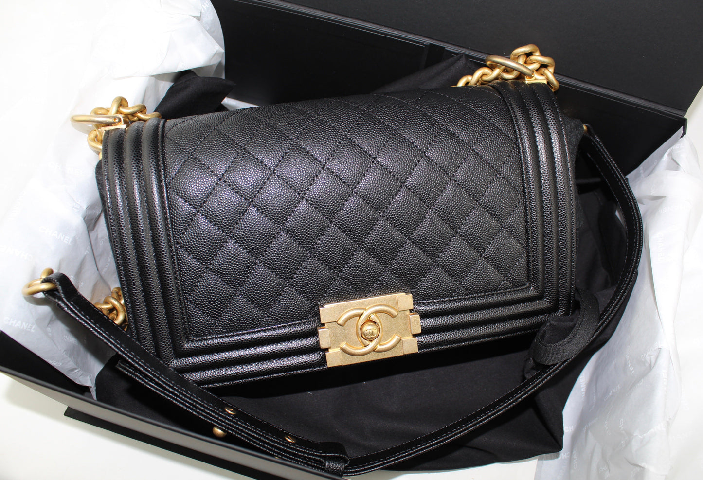 Chanel Medium Caviar Boy Bag