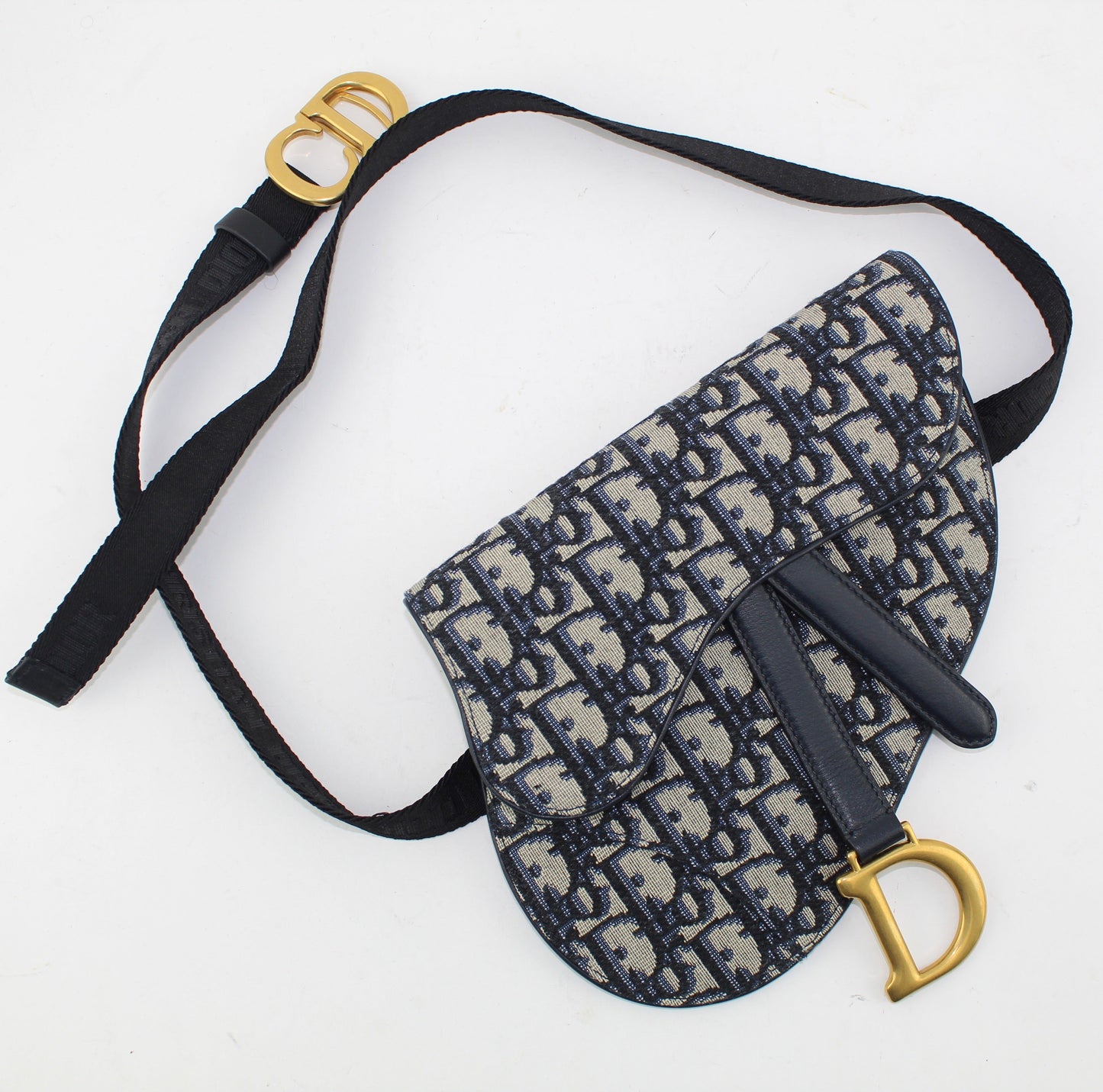 DIOR OBLIQUE SADDLE BELT BAG