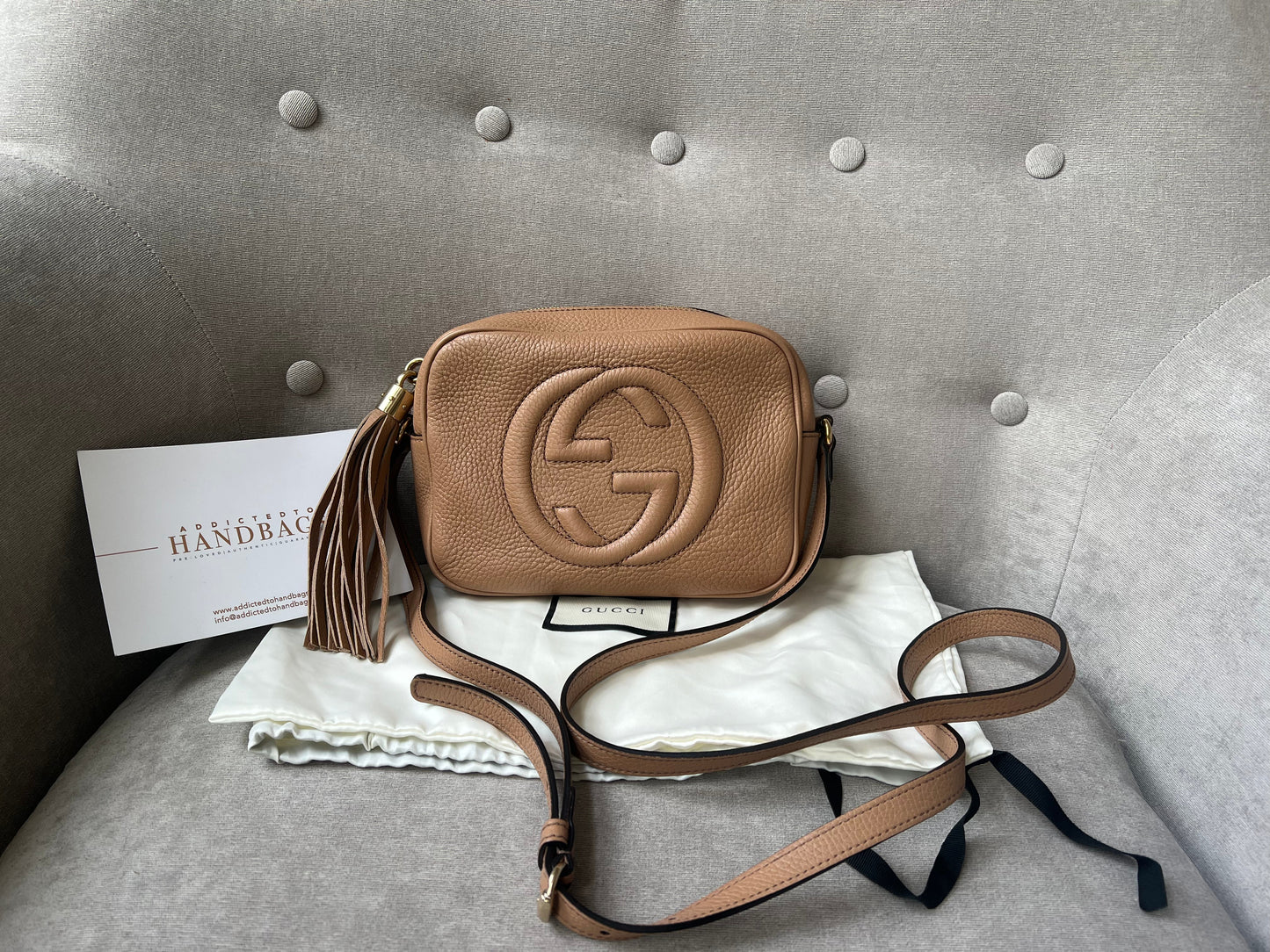 Luxury Gucci Rose Beige Soho Disco