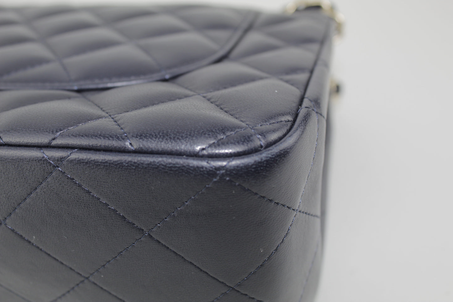 CHANEL LAMBSKIN QUILTED JUMBO DOUBLE FLAP BAG
