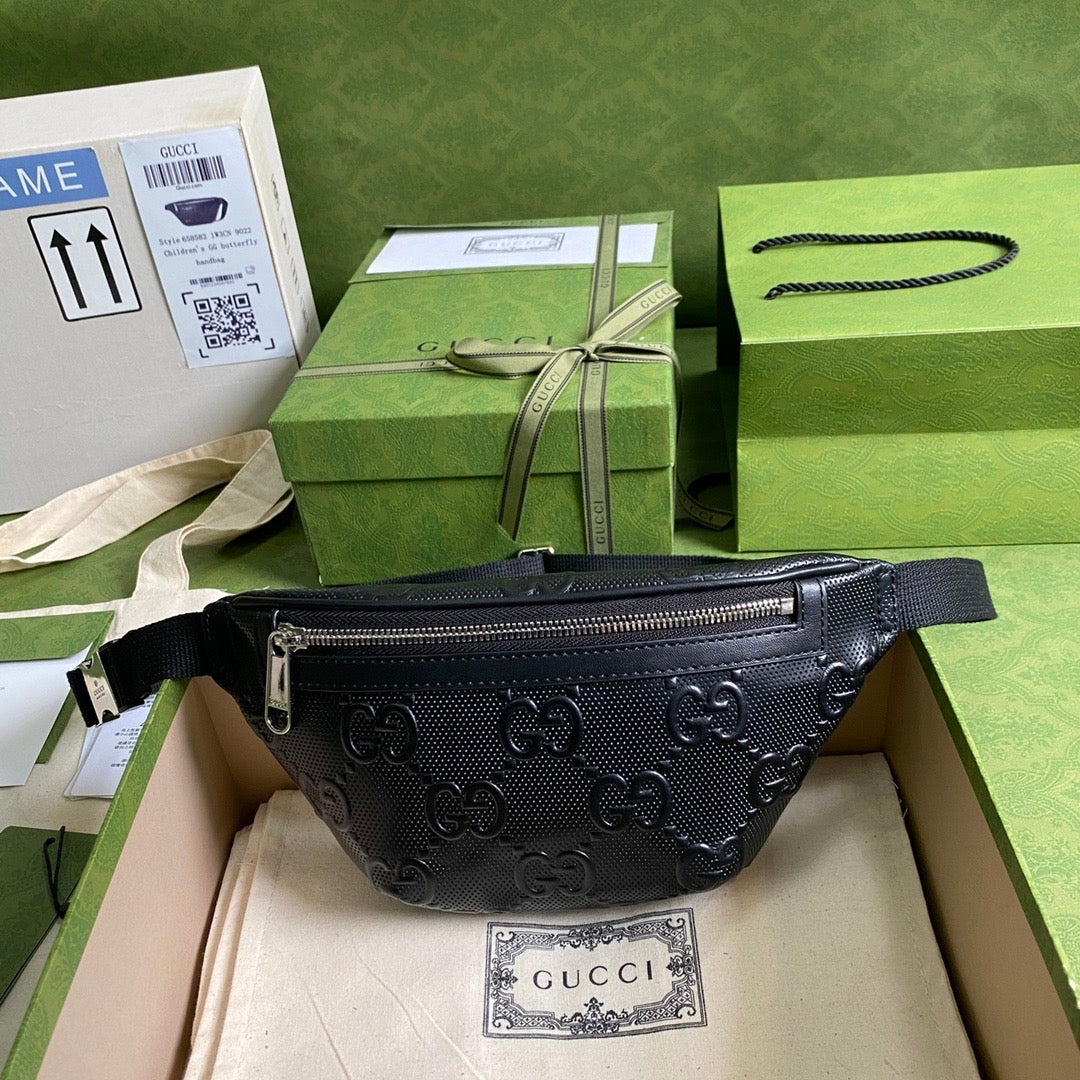 Luxury Gucci GG Embossed Belt Bag