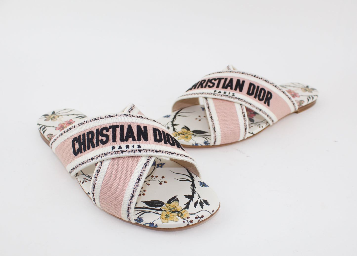 CHRISTIAN DIOR CRISS CROSS DWAY SLIDES