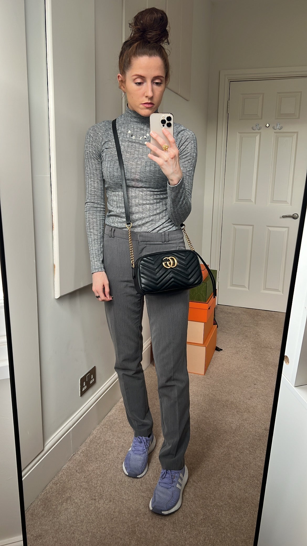Luxury Gucci GG Black Marmont Small Shoulder Bag
