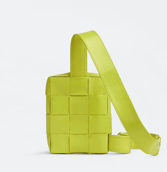 Bottega Veneta Mini Cassette Intrecciato Faux Leather Sling Bag