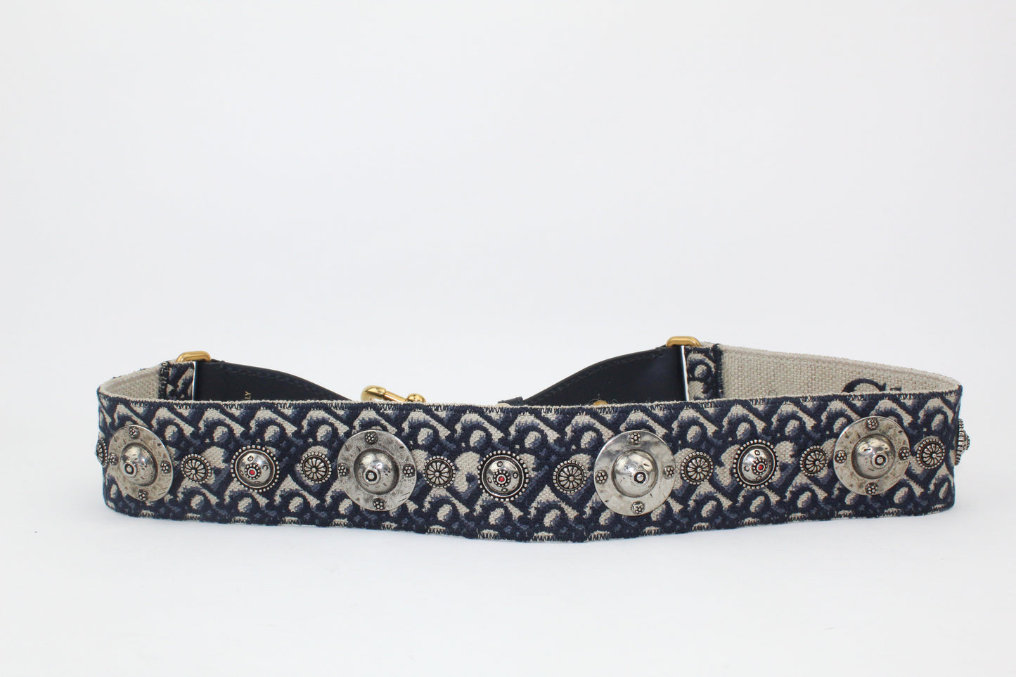 Dior Embellished Oblique Canvas Shoulder Strap