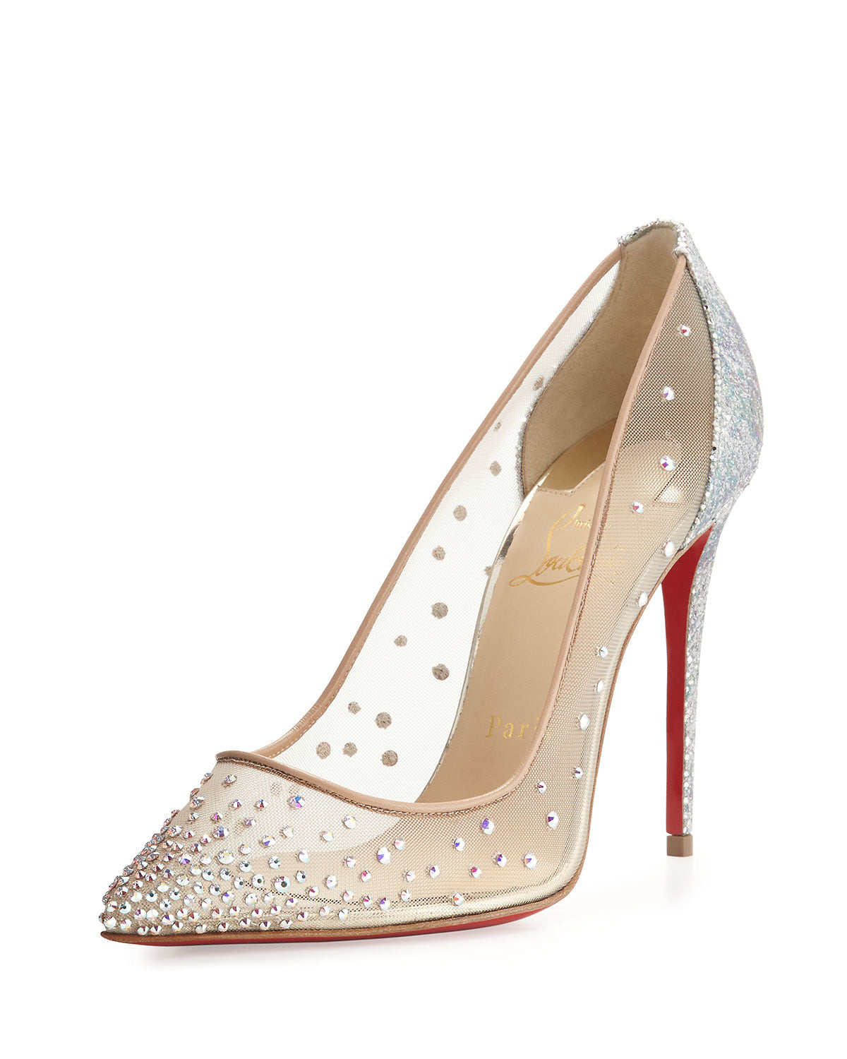 CHRISTIAN LOUBOUTIN FOLLIES STRASS 100 CRYSTAL