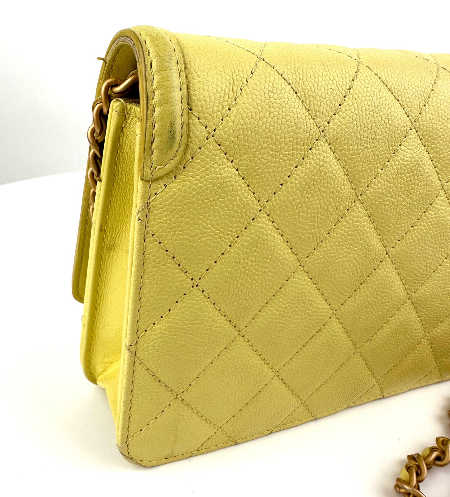 Chanel Wallet on Chain in Yellow