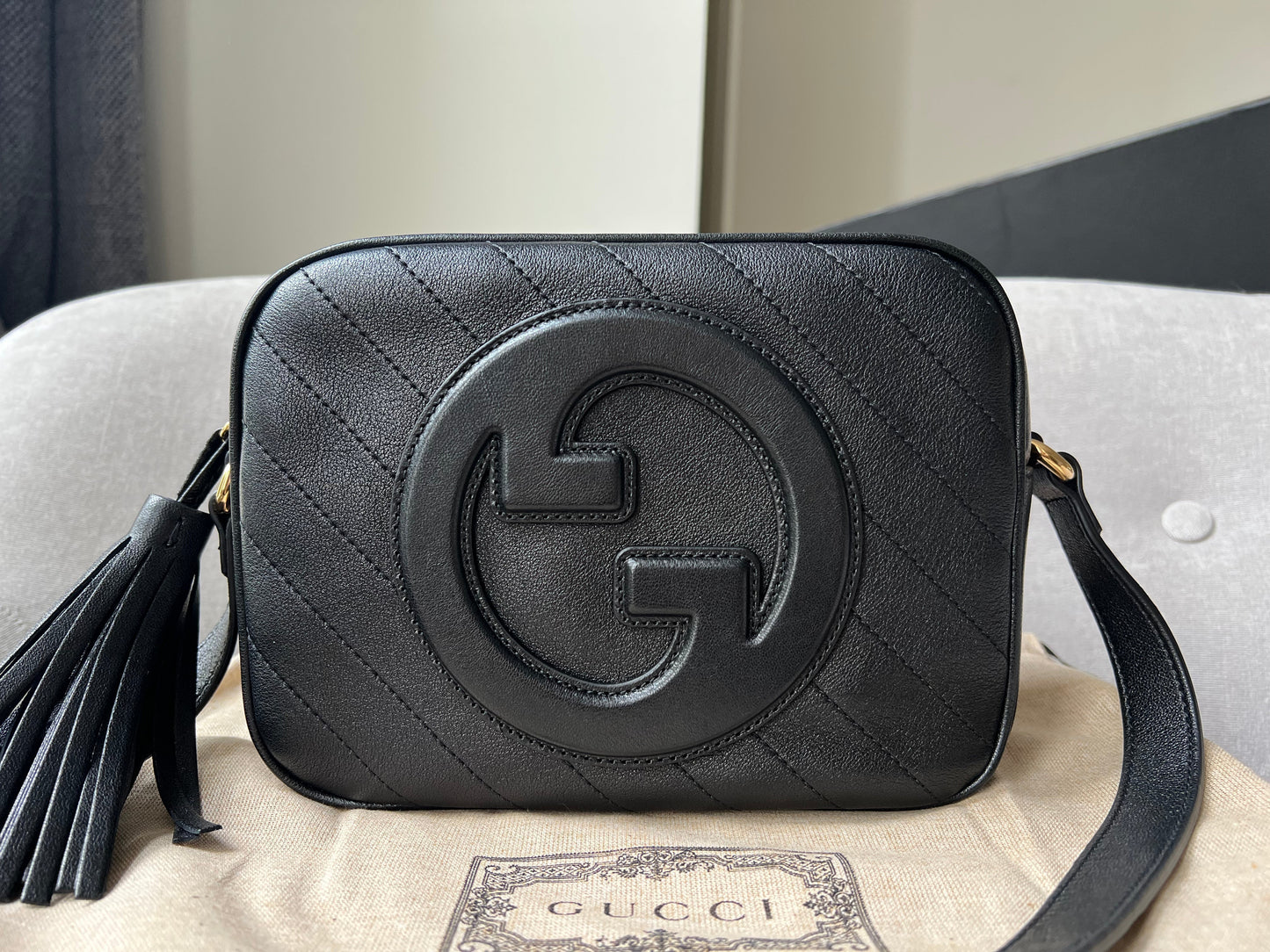 Luxury Gucci Trending 2025 Black Small Blondie Shoulder Bag