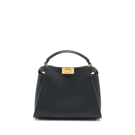 Fendi Small Peekaboo Iconic Bag Calfskin Black GHW