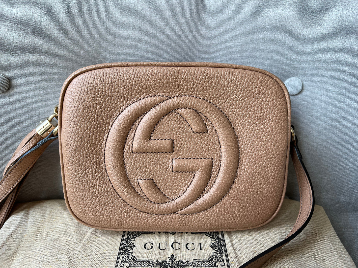 Luxury Gucci Rose Beige Soho Disco ( 1050)