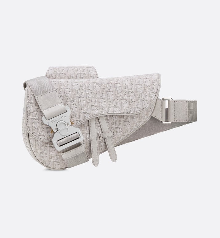 DIOR SADDLE BAG BEIGE OBLIQUE JACQUARD