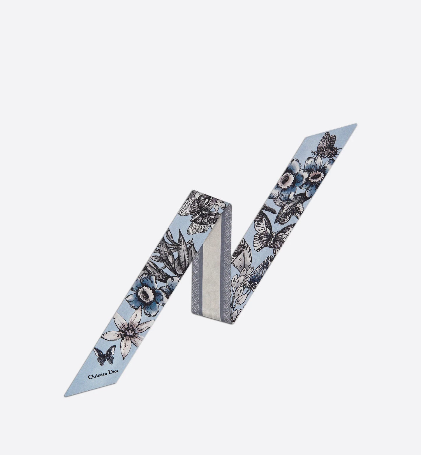 Dior Horizon Blue Multicolor Silk Twill