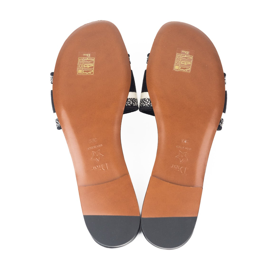 Dior Dway Slide Black Embroidered Cotton