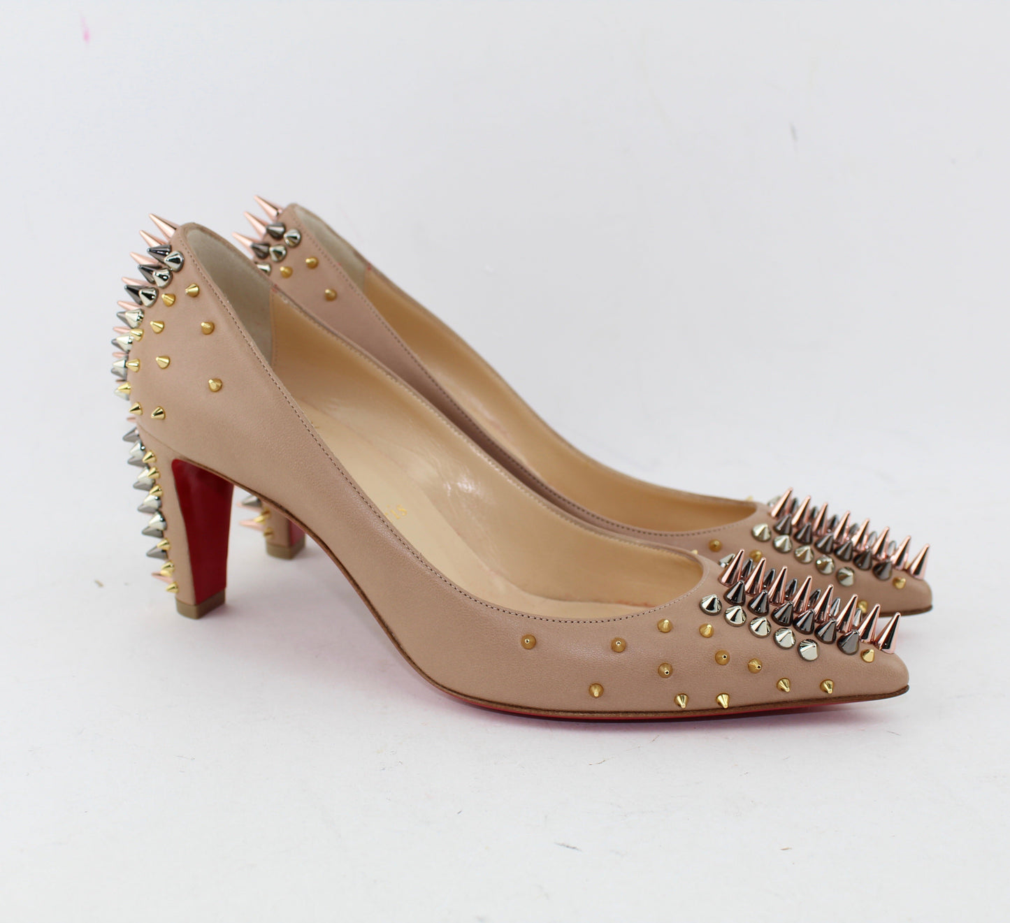 CHRISTIAN LOUBOUTIN GOLDOPUMP 70MM SIZE 37