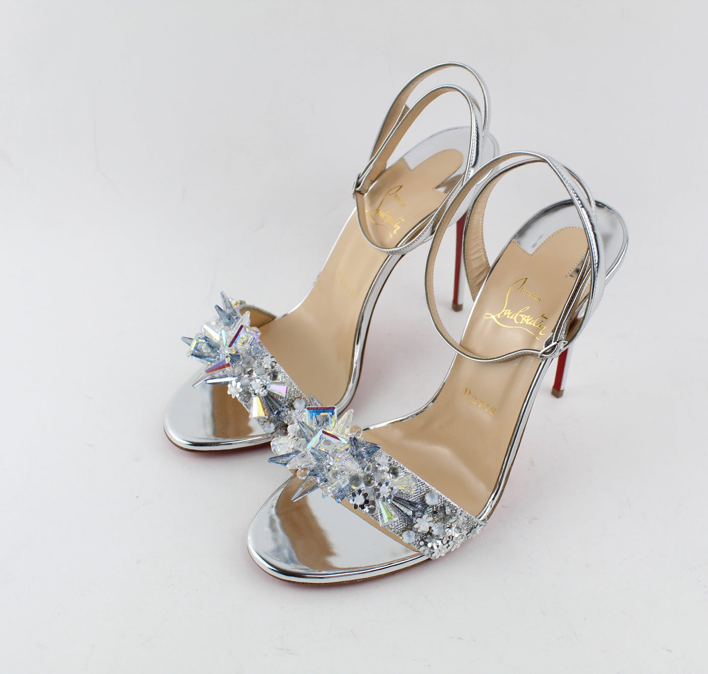 CHRISTIAN LOUBOUTIN OKYDOK 100MM LUREX SIZE 41