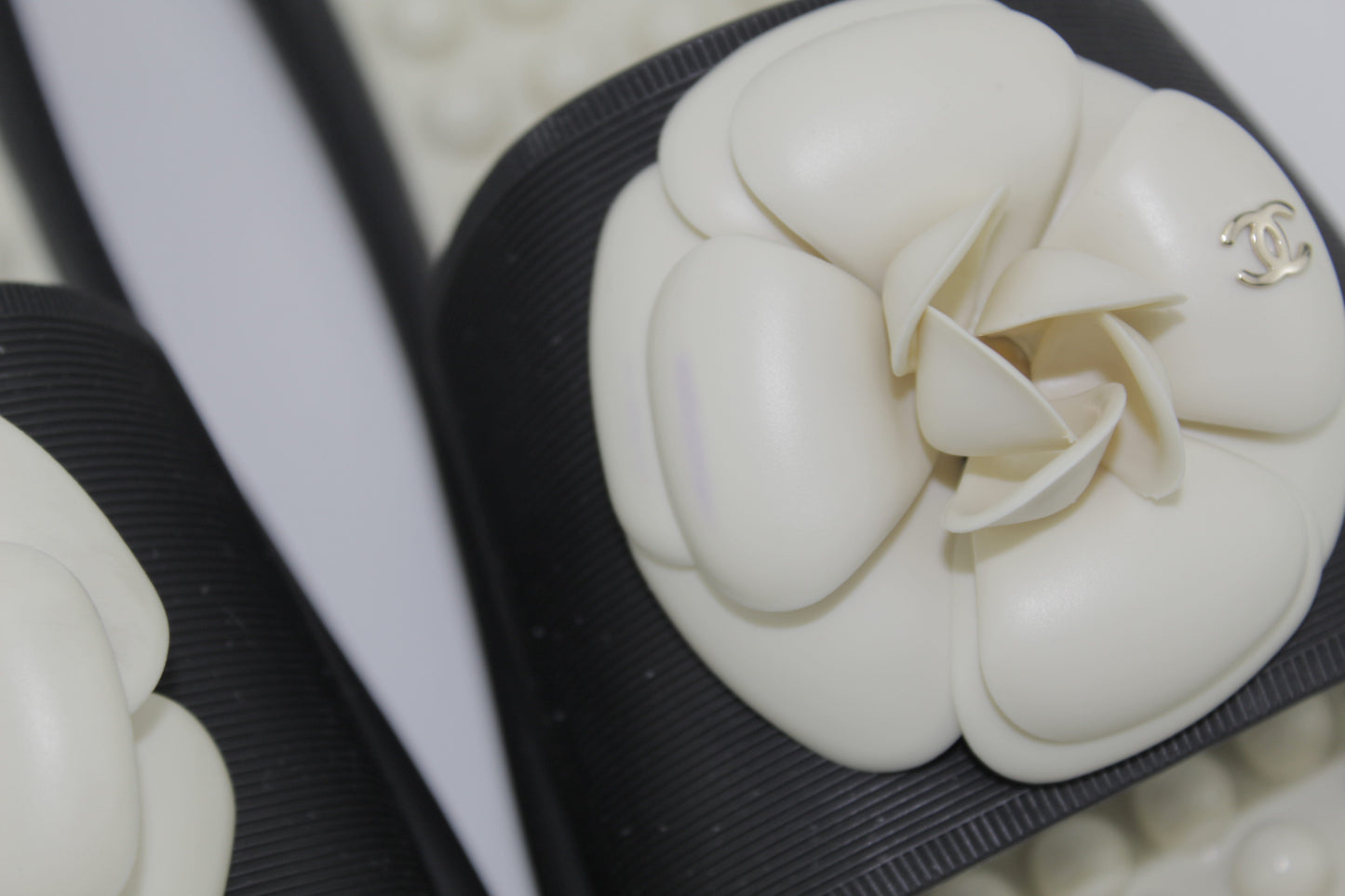 CHANEL CAMELLIA POOL SLIDES