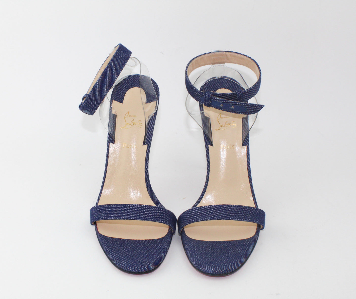 CHRISTIAN LOUBOUTIN JONATINA 100 DENIM PVC