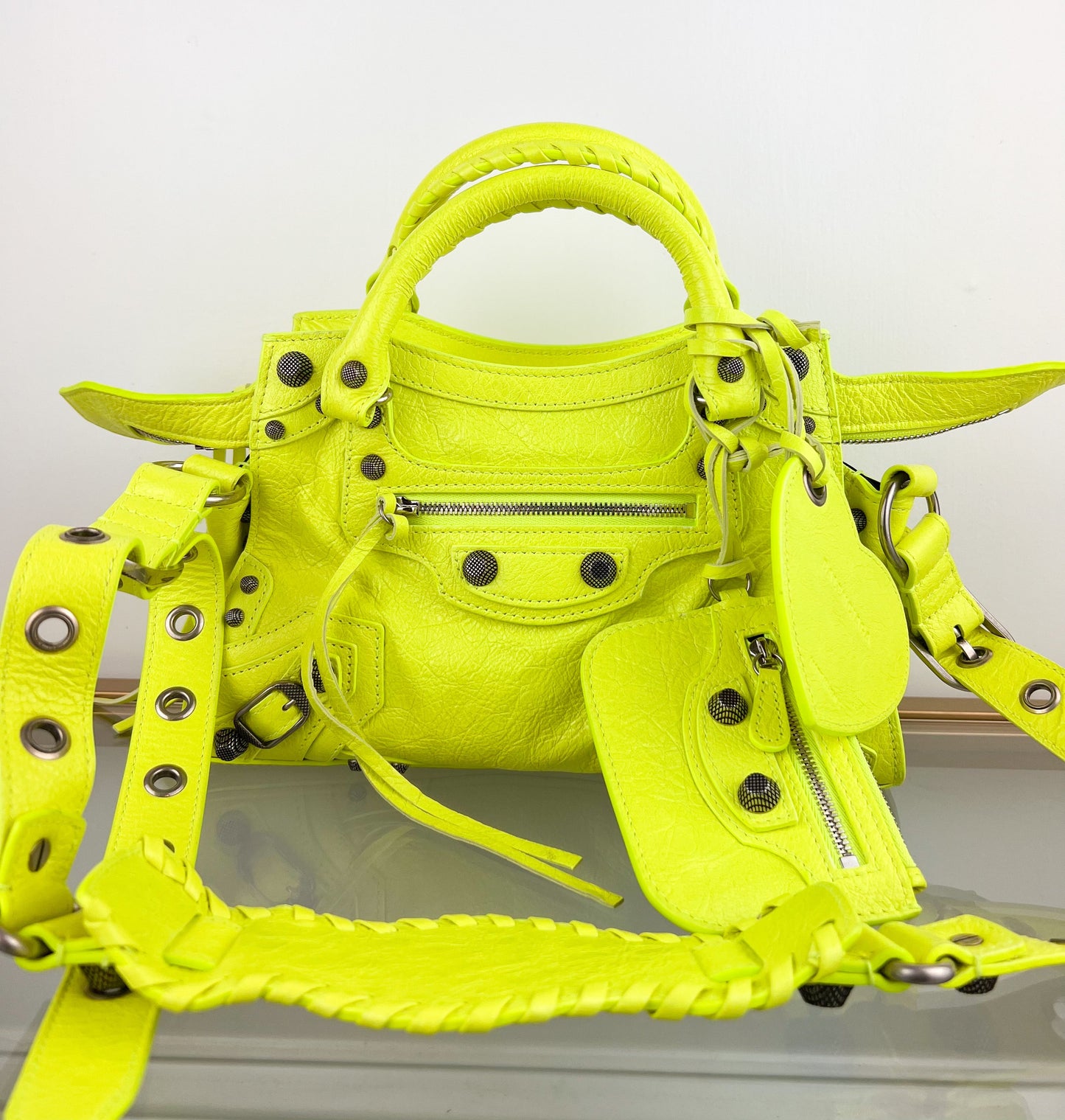 Balenciaga Neo Cagole XS Lambskin Satchel Bag