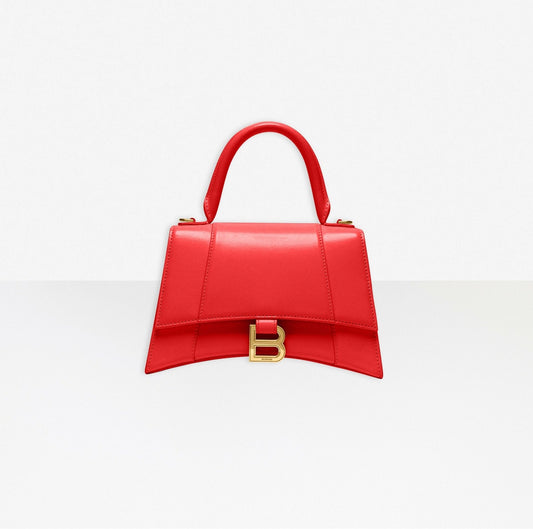 Balenciaga Hourglass Small Top Handle Bag in bright red