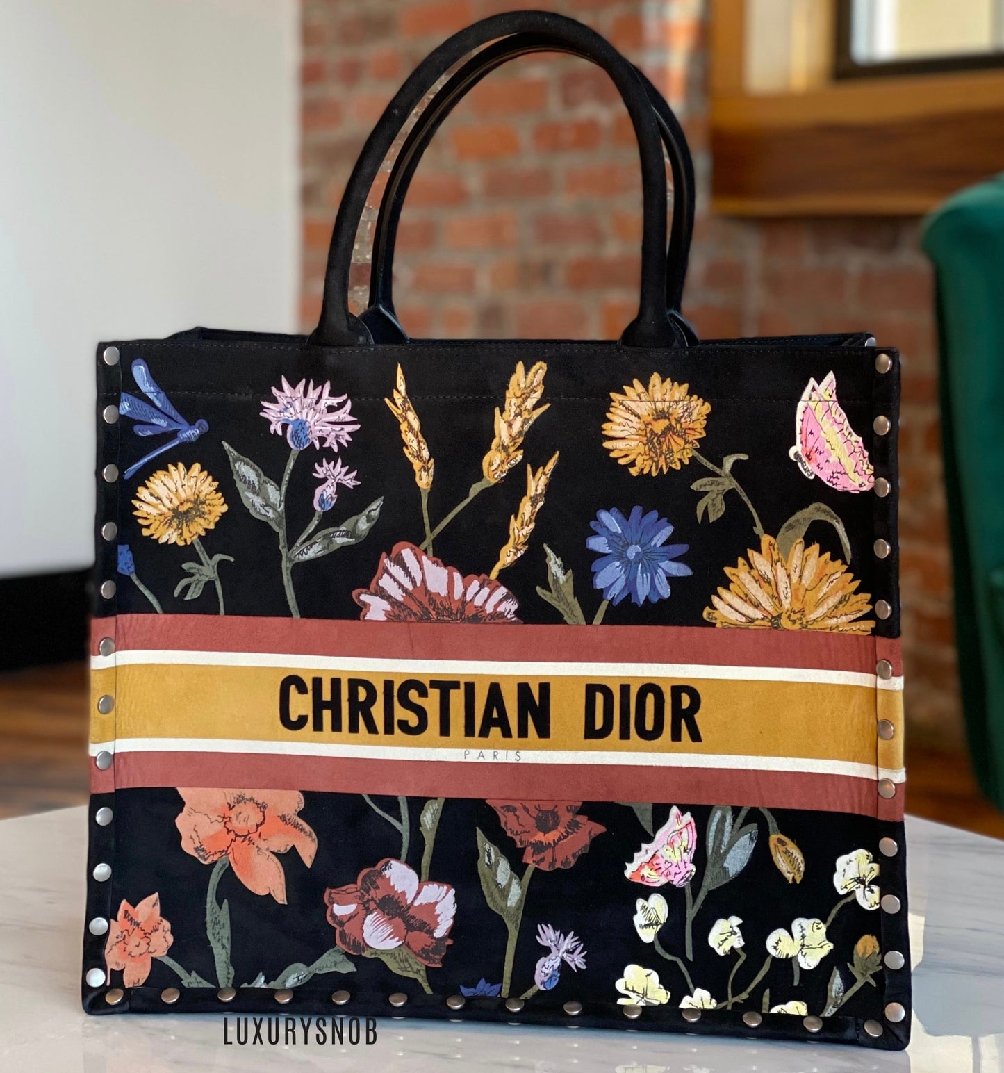 Dior Embroidered Floral book Tote Limited edition