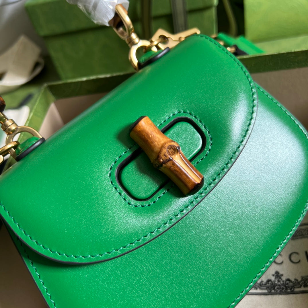 Luxury Gucci Small Top Handle Bag With Bamboo
