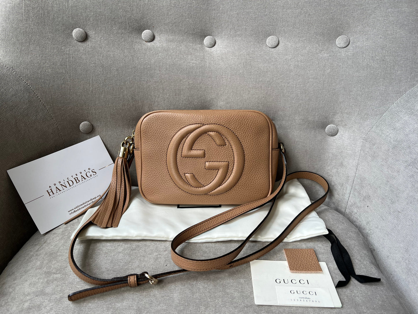 Luxury Gucci Rose Beige Soho Disco