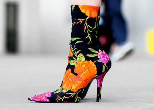 Balenciaga Knife Floral booties