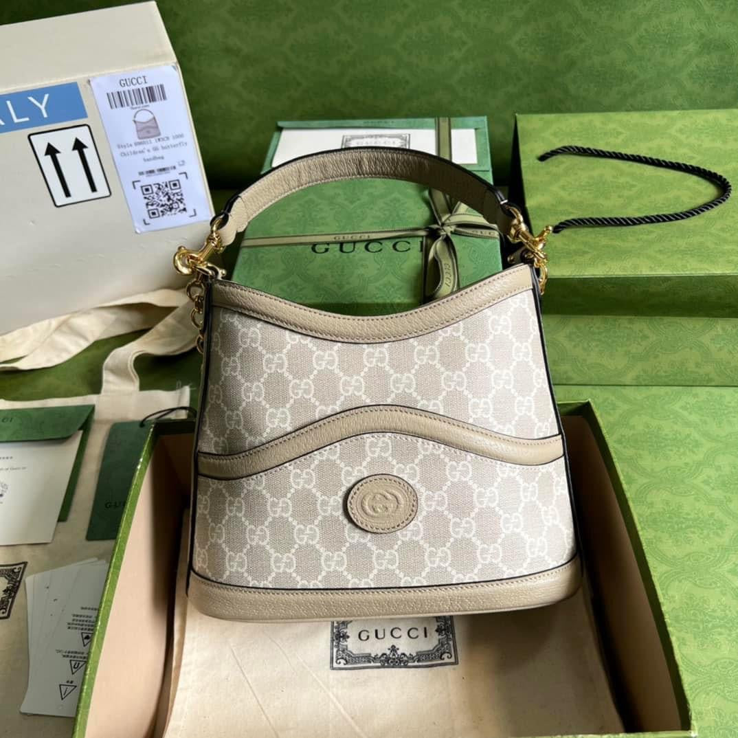 Luxury Gucci Large Shoulder Bag With interlocking G